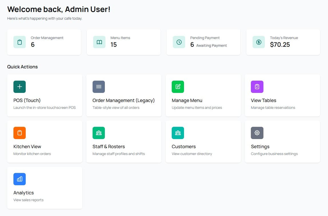 BrewPoint dashboard overview