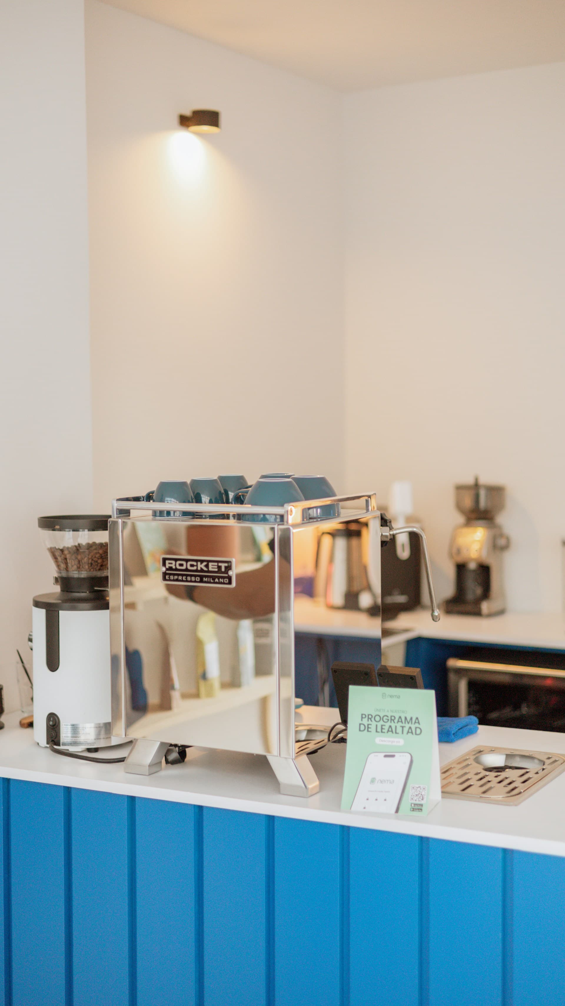 Cafe espresso bar with POS station